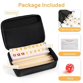rumny Amazon.com: uvcany Rummy Cube Game Set with 4 Wooden Racks